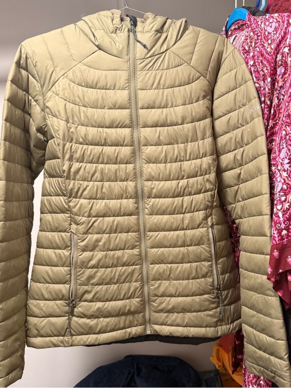 Columbia Omni-Heat Hooded Puffer Jacket | Women's Medium | Green